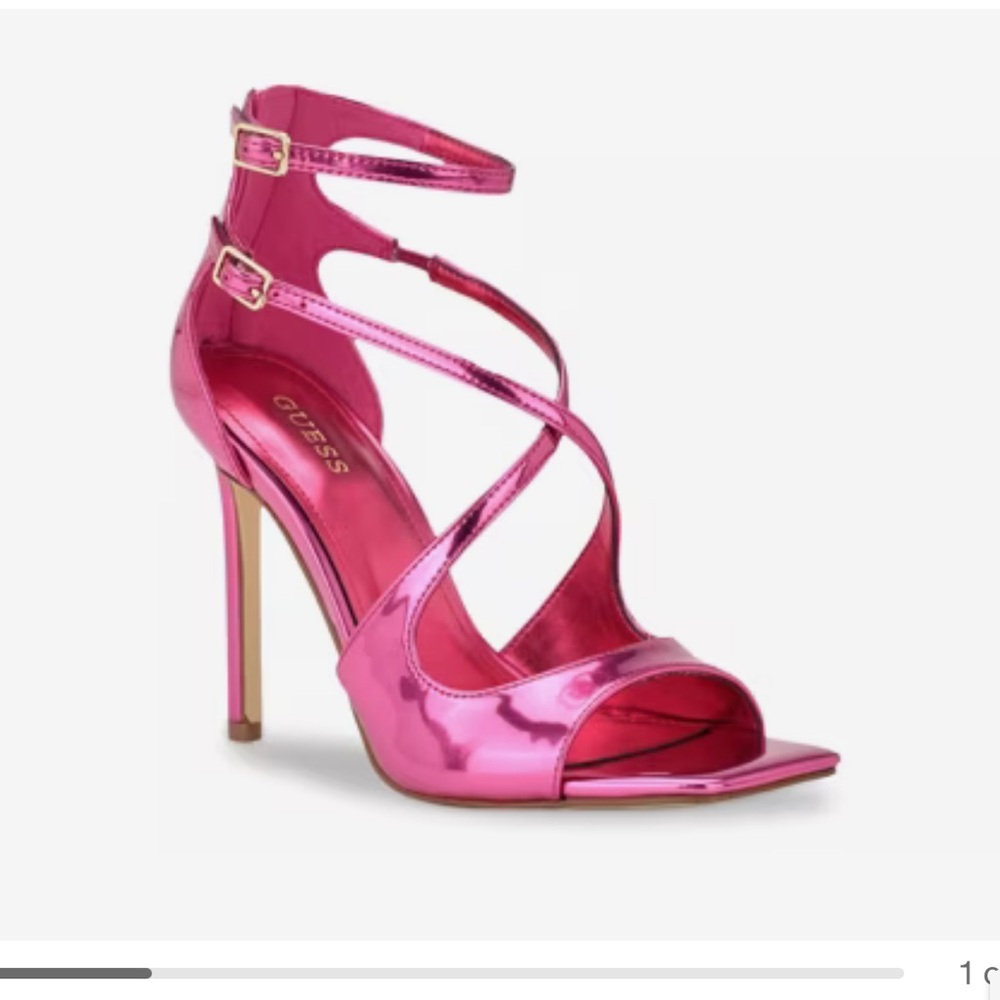 Guess Sella Sandal Fuchsia Strappy Heels